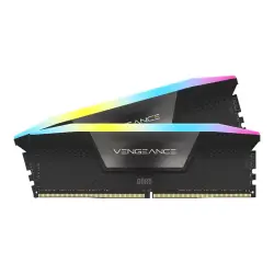CORSAIR DDR5 7200MT/s 32GB 2x16GB DIMM Unbuffered 34-44-44-96 OC PMIC XMP 3.0 VENGEANCE RGB DDR5 Black Heatspreader RGB LED